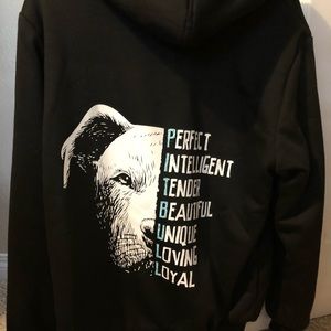Pit bull cozy zip up sweatshirt